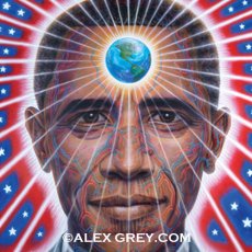 画像2: ALEX GREY ポスター「OBAMA」 (2)