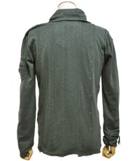 画像4: PSYLO メンズ・ジャケット「Scraps Slub Jacket / グリーン」 (4)