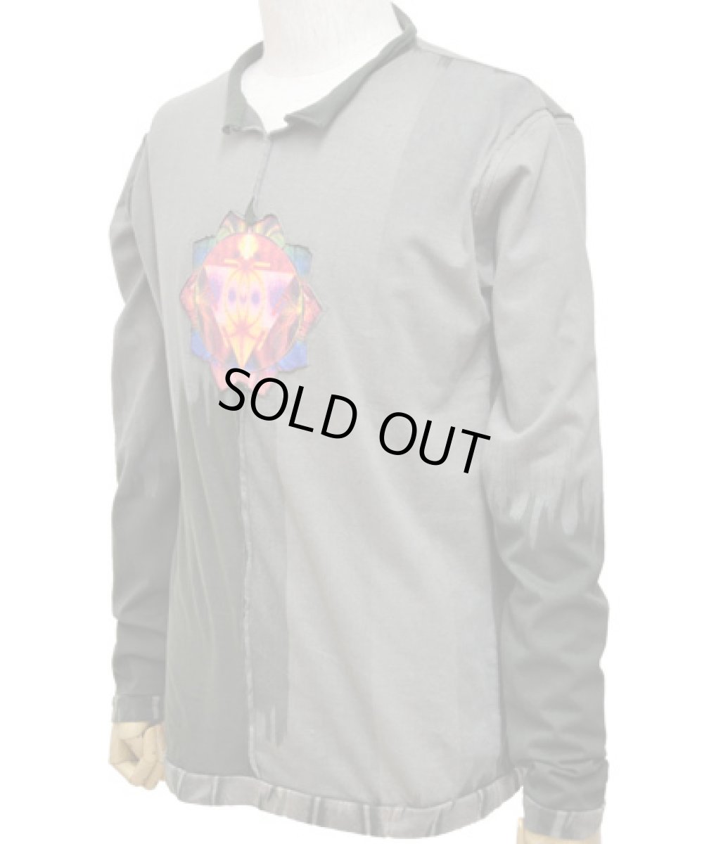 画像3: PUMAYANA メンズ・長袖カットソー/グレー×グリーンA (3)