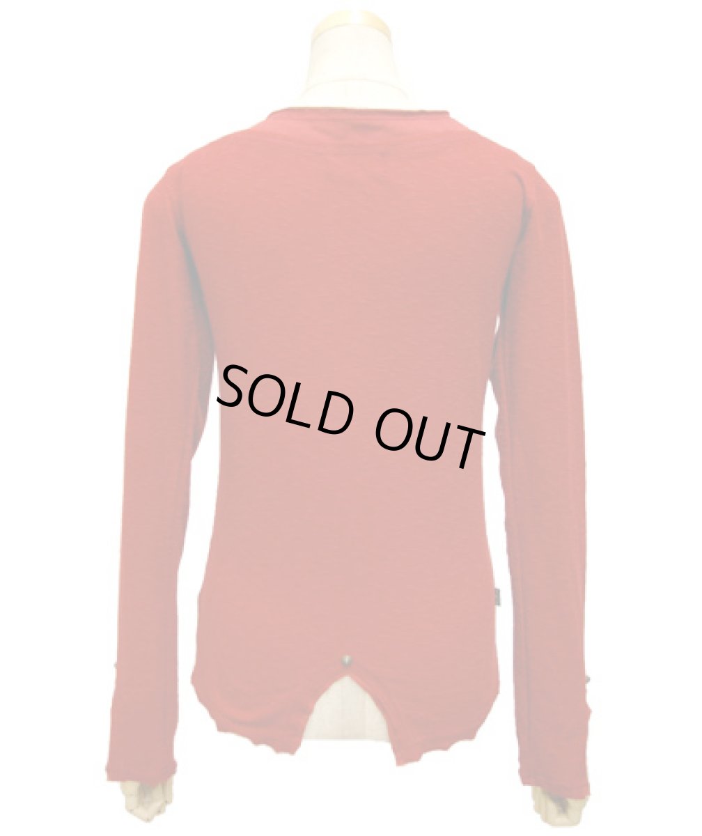 画像5: PSYLO レディース・カットソー「Split Top / レッド」 (5)