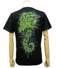 画像3: PLAZMAメンズTシャツ「SEA HORSE / ブラック」 (3)