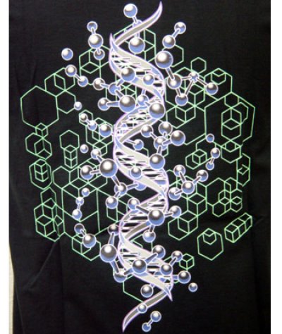 画像3: SPACE TRIBEメンズTシャツ「DNA/グリーン」