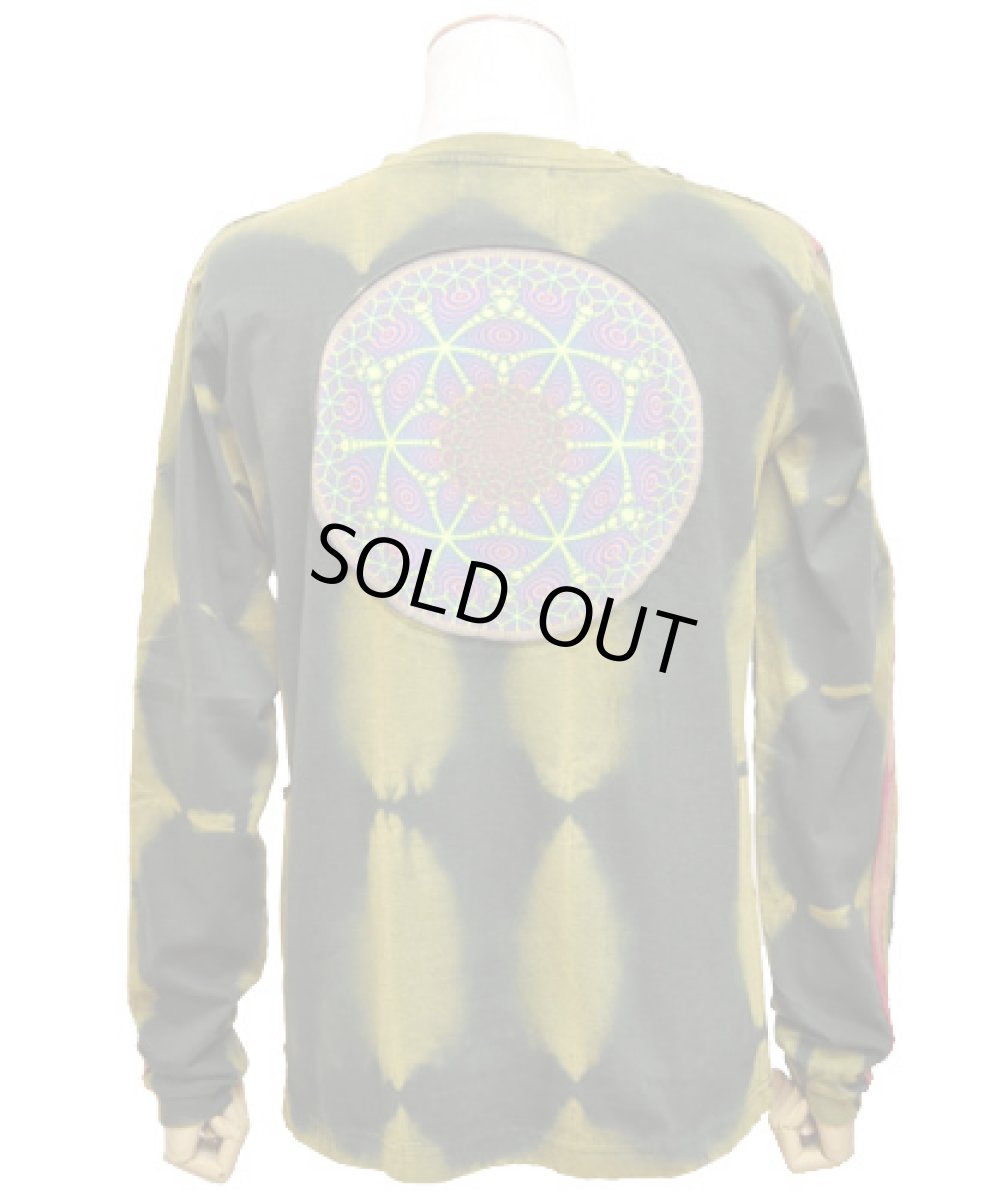 画像4: PUMAYANA メンズ・長袖カットソー「Mescaline / レッド×グリーン」 (4)