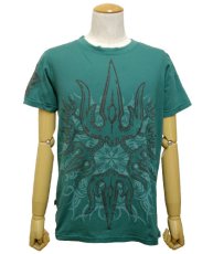 画像1: PSYLO メンズ・半袖Tシャツ「Trshu Tee / グリーン」 (1)