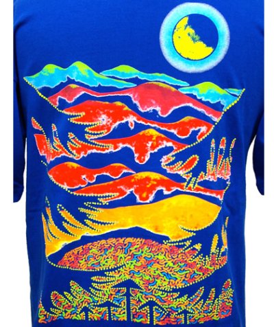 画像1: SHIVA GROUPメンズTシャツ「Carpathians on mushroom/ブルー」