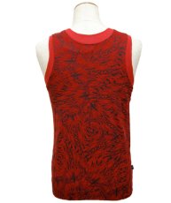 画像3: PSYLO メンズ・タンクトップ「Feathers Singlet / レッド」 (3)