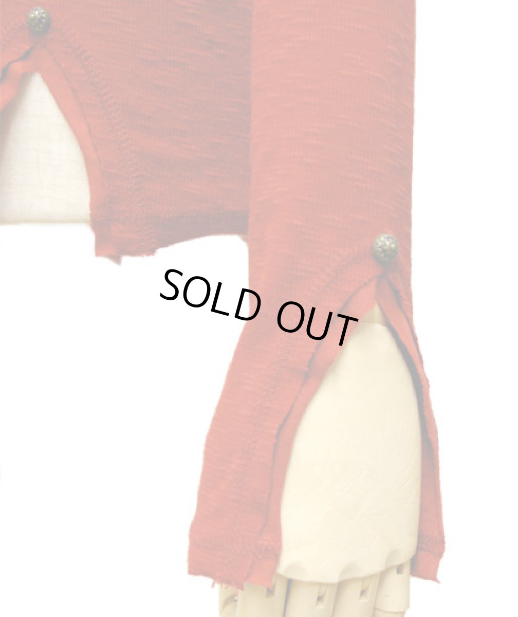 画像4: PSYLO レディース・カットソー「Split Top / レッド」 (4)