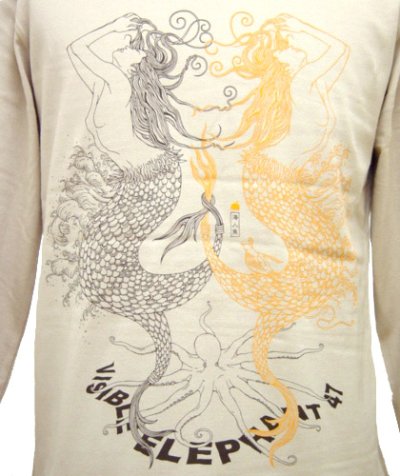 画像2: VISIBLE ELEPHANT 47メンズ長袖Tシャツ「＃099トリトネス /サンドベージュ」