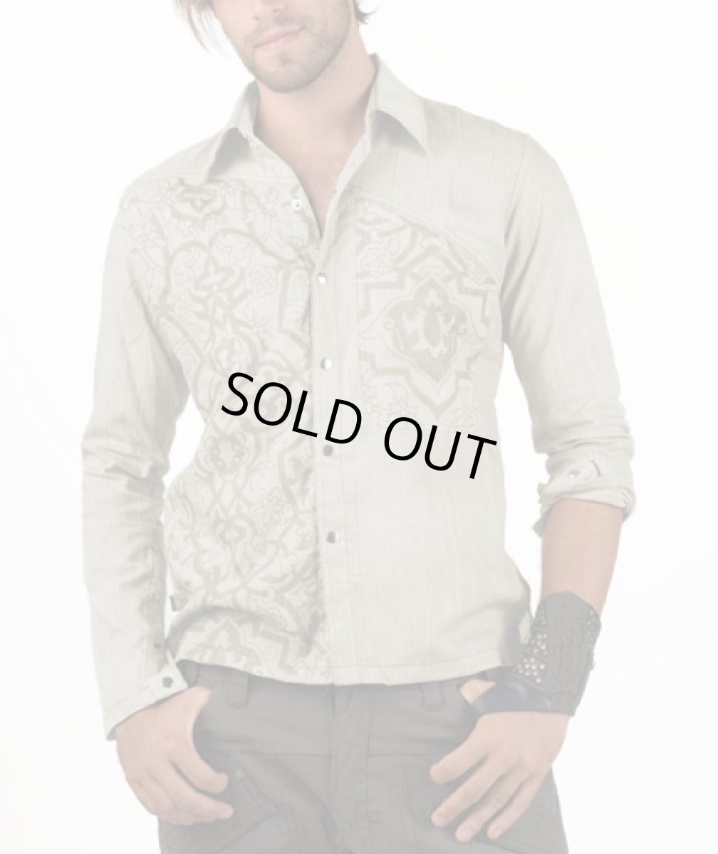 画像5: PSYLO メンズ・ボタンシャツ「Arabesque Shirt / ボーン」 (5)