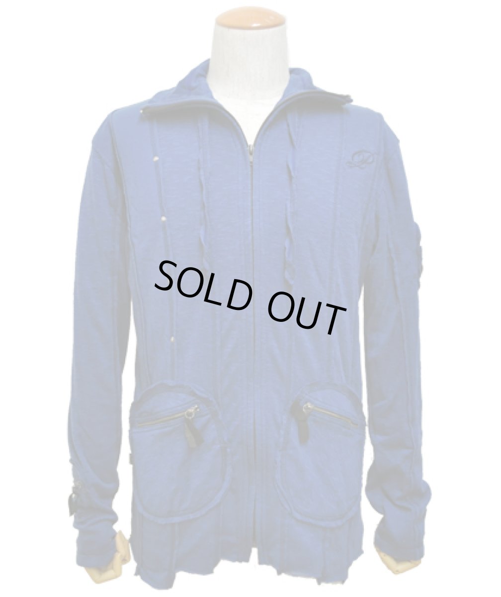 画像2: PSYLO メンズ・ジャケット「Scraps Slub Jacket / ネイビー」 (2)