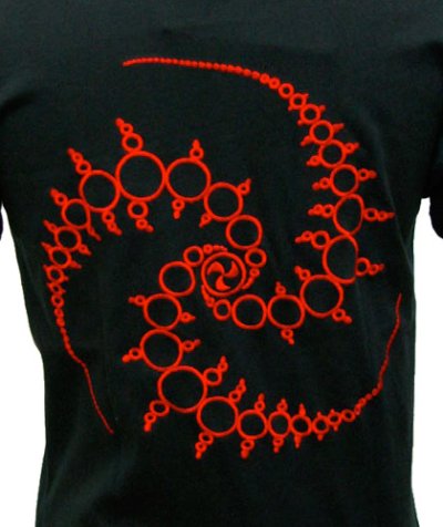 画像1: SPACE TRIBEメンズ・Tシャツ「Tri-Skielion・Red」