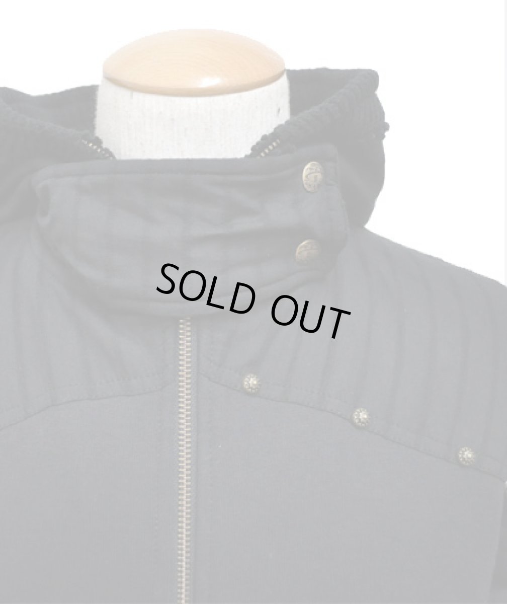 画像2: PSYLO メンズ・パーカー「Stripy Hooded / ブラック」 (2)