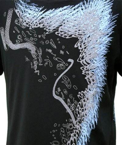 画像1: FERNユニセックス・半袖Tシャツ「INNER WATER/ブラック」