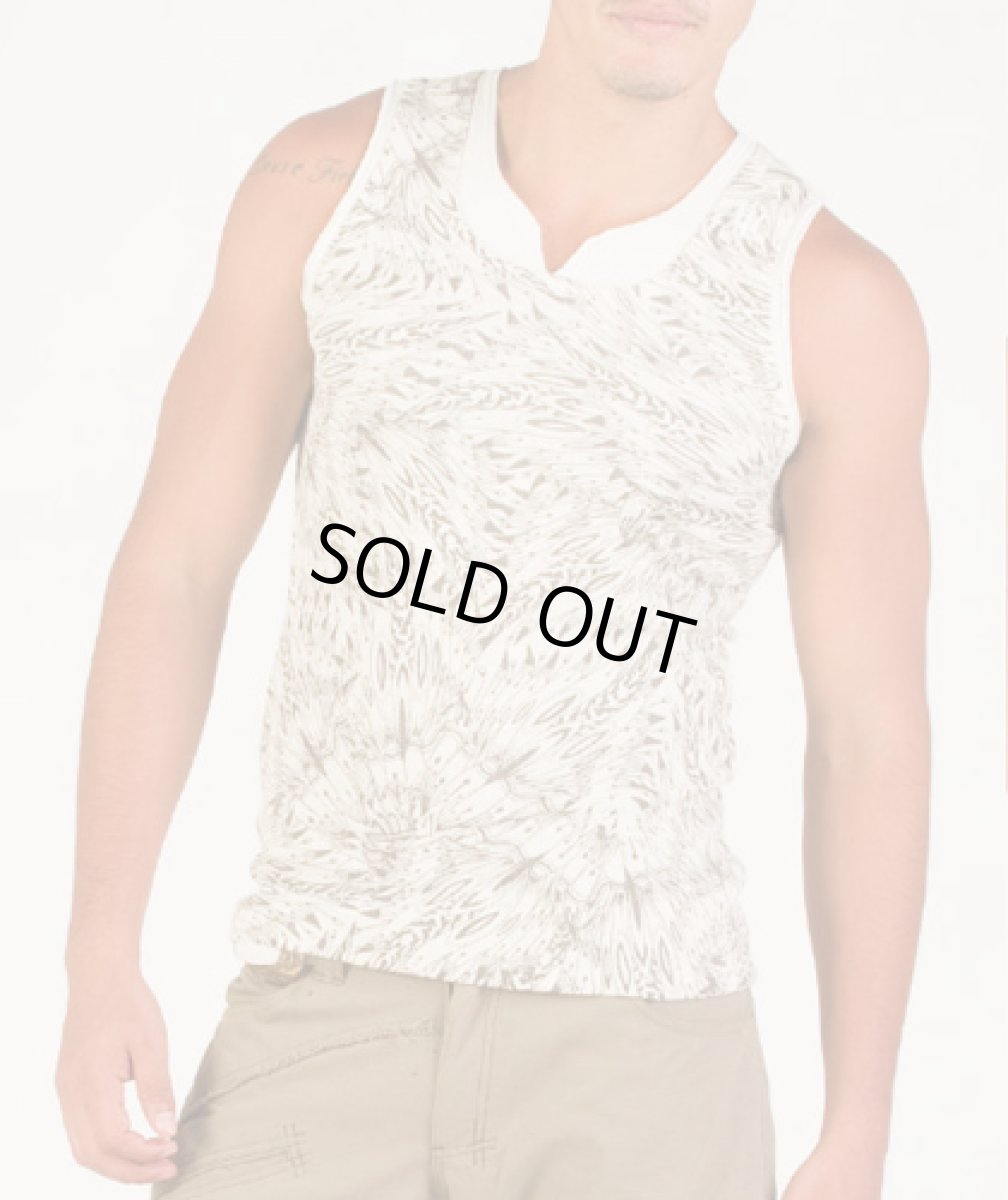 画像4: PSYLO メンズ・タンクトップ「Feathers Singlet / ホワイト」 (4)