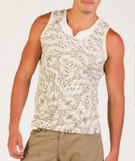 画像4: PSYLO メンズ・タンクトップ「Feathers Singlet / ホワイト」 (4)