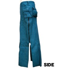 画像2: BONE ポケット・ロングスカート / ブルー (2)
