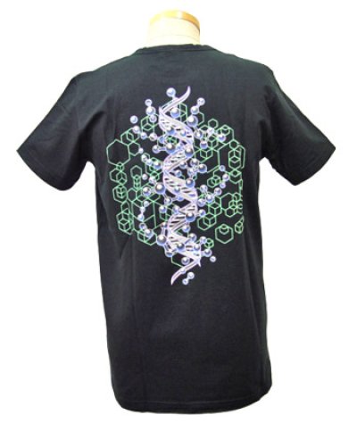 画像1: SPACE TRIBEメンズTシャツ「DNA/グリーン」