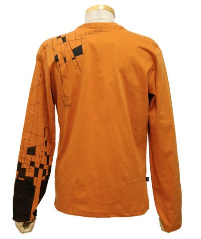 画像3: PLAZMAメンズ・長袖Tシャツ「Criss Cross /オレンジ」