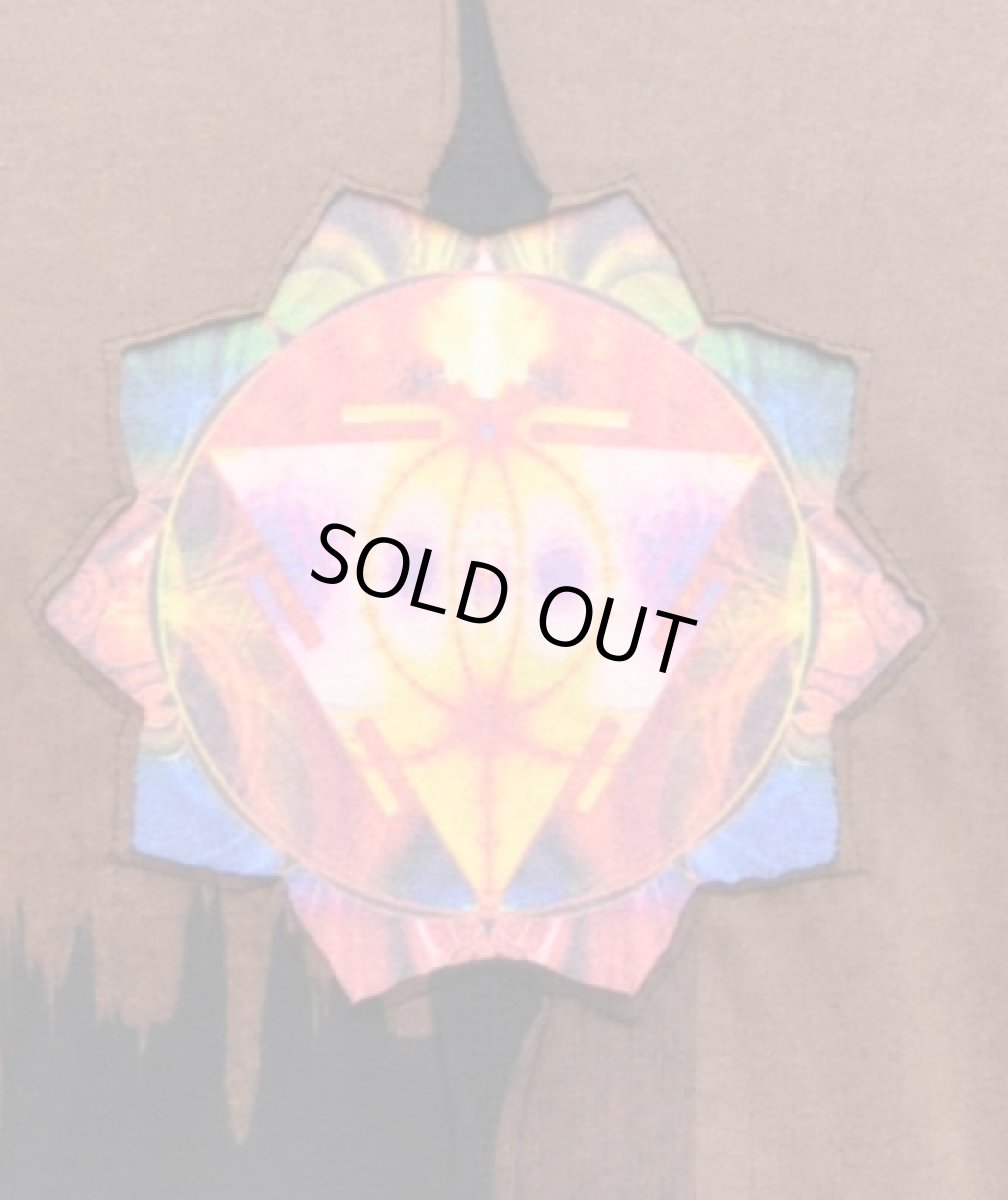 画像2: PUMAYANA メンズ・長袖カットソー/ブラウン×ブラックC (2)