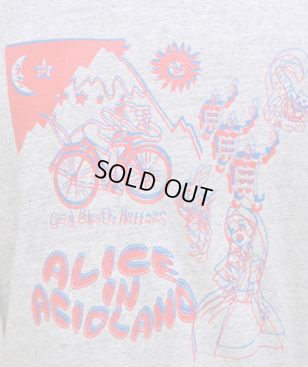 画像2: MANALIBREユニセックスパーカー「ALICE in ACIDLAND/グレー」 (2)