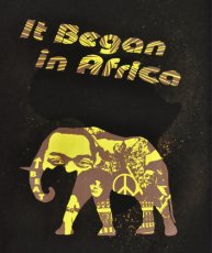 画像2: MANALIBREユニセックスパーカー「BEGAN IN AFRICA /ブラック」 (2)