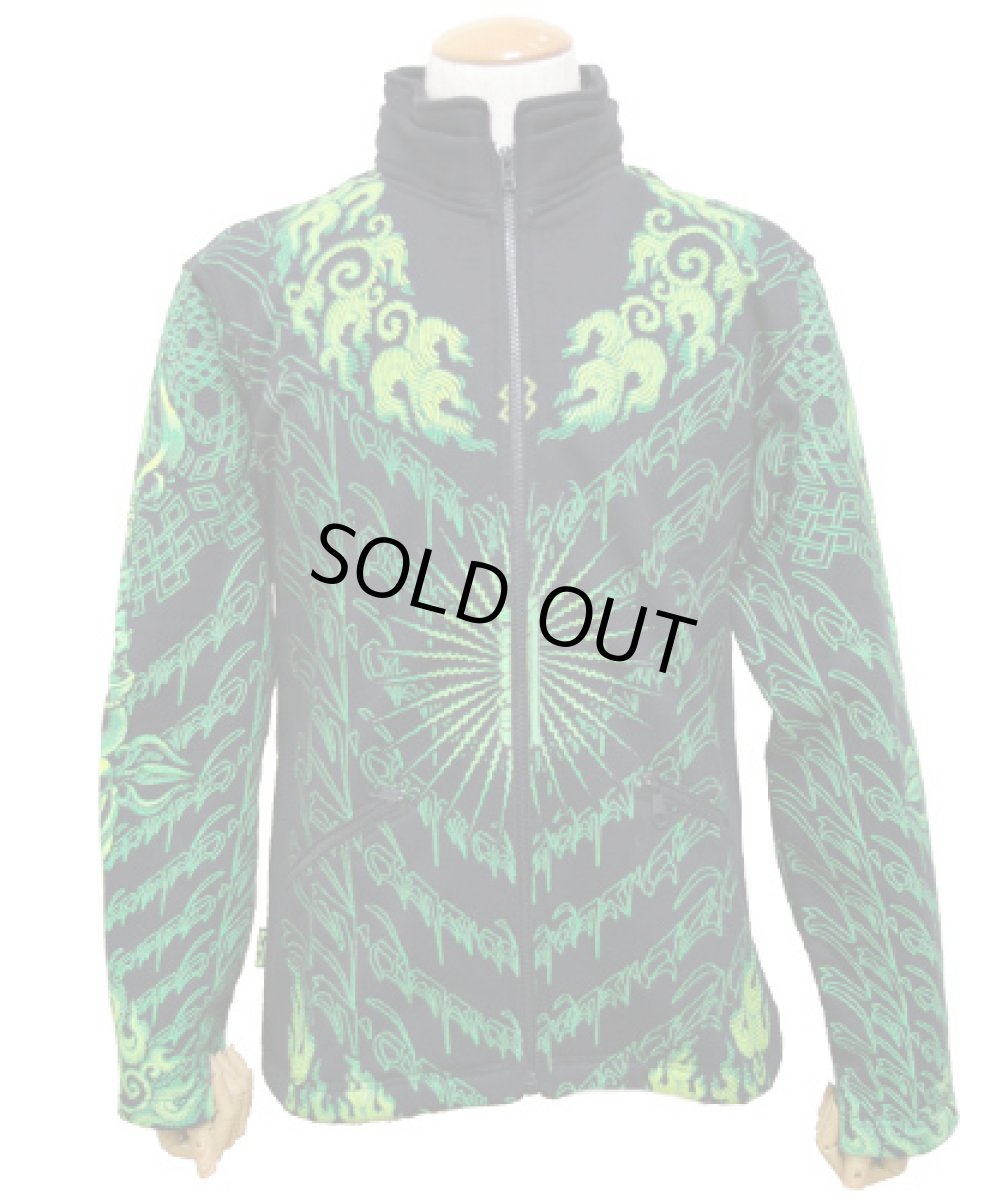 画像2: SPACE TRIBEユニセックス・ジャケット(フード別売り)「Lime Kalachakra」 (2)