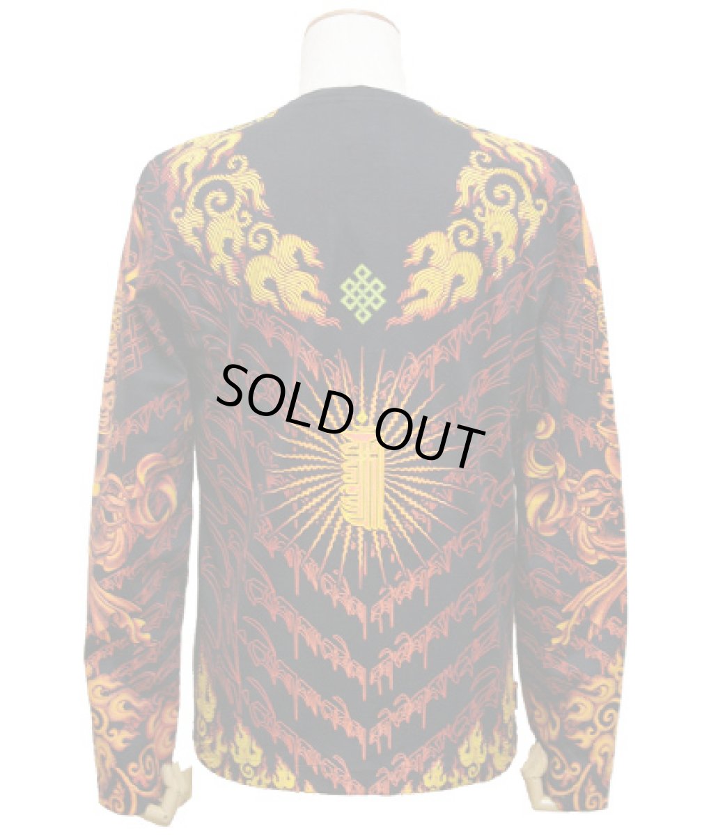 画像5: SPACE TRIBEメンズ・長袖カットソー「Fire KalaChakra」 (5)