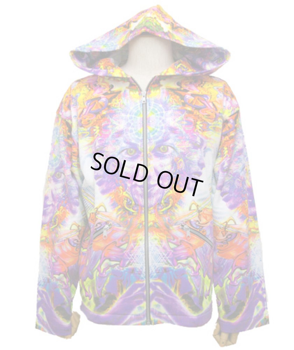 画像2: SPACE TRIBEメンズ・パーカー「Namaste !」 (2)