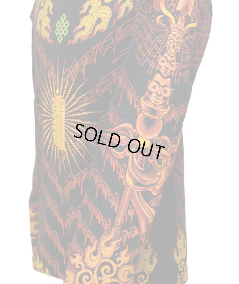 画像4: SPACE TRIBEメンズ・長袖カットソー「Fire KalaChakra」 (4)