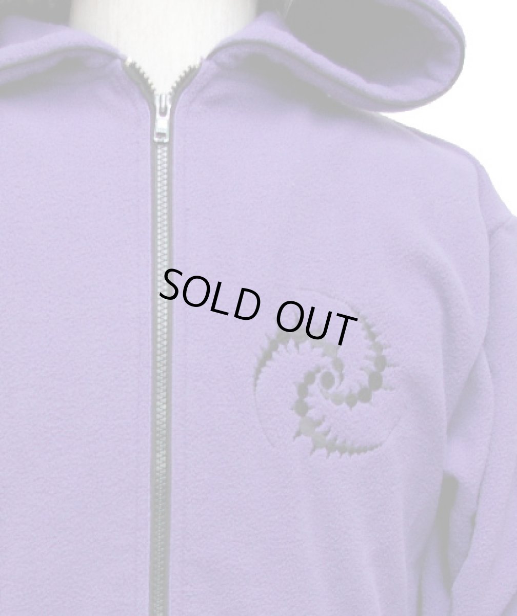 画像4: SPACE TRIBEユニセックス・フリースパーカー「Black Triskelion/パープル」 (4)