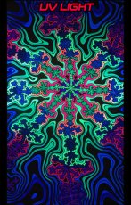 画像2: SPACE TRIBEバティック1.2m×2m「Rainbow Flake Fractal」 (2)