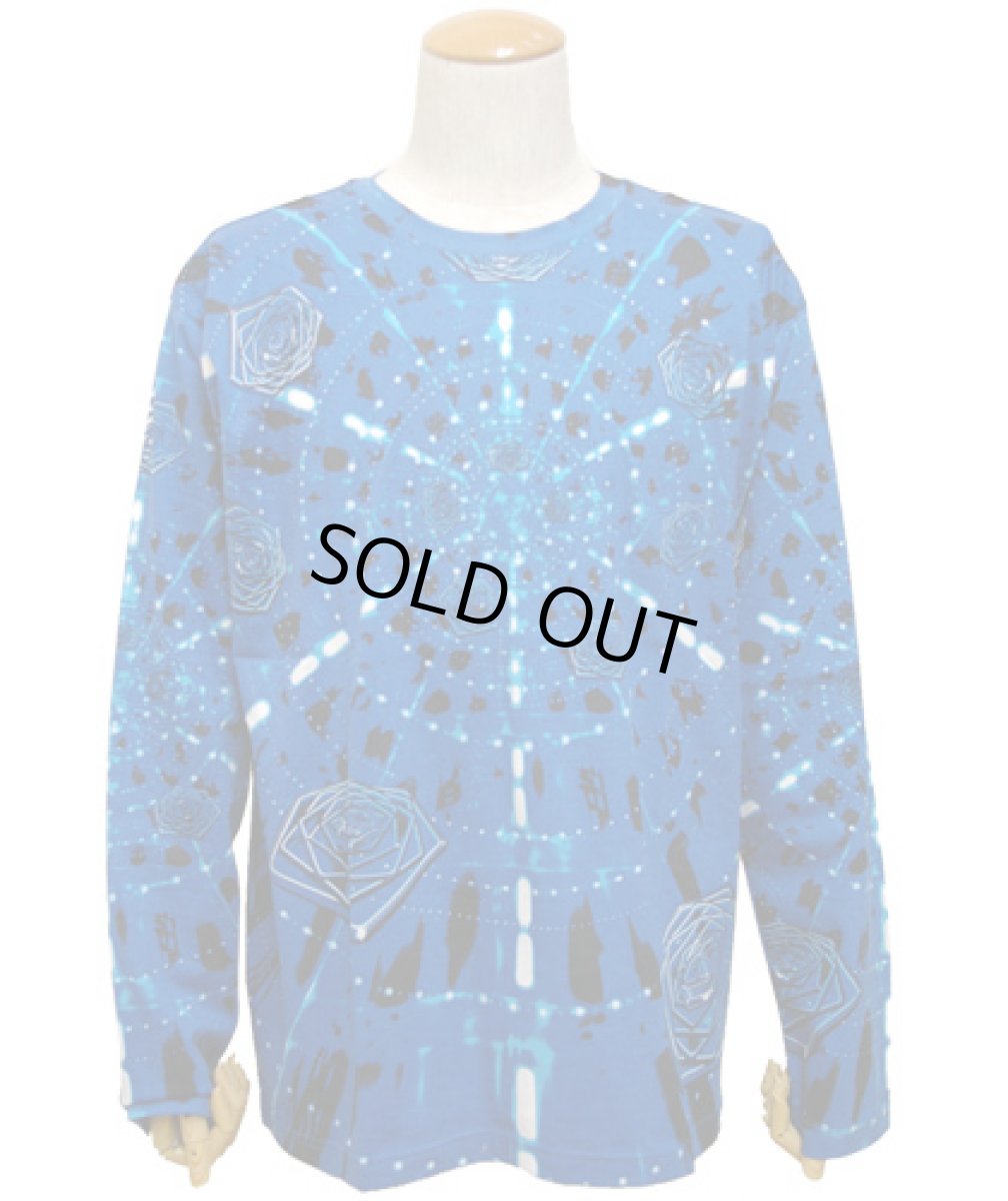 画像2: SPACE TRIBEメンズ・長袖カットソー「Blue Hexzagon」 (2)