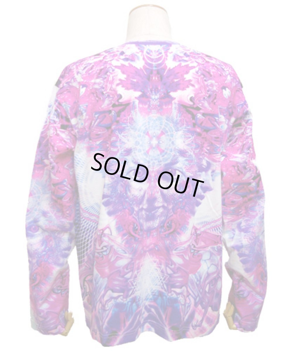 画像4: SPACE TRIBEメンズ・長袖カットソー「Violet Namaste」 (4)