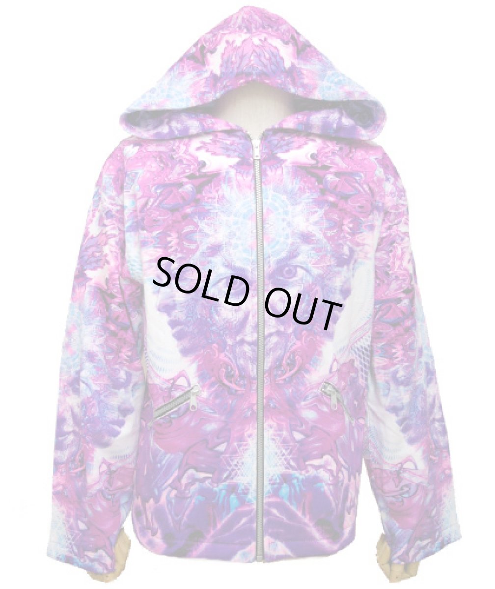 画像2: SPACE TRIBEメンズ・パーカー「Violet Namaste !」 (2)