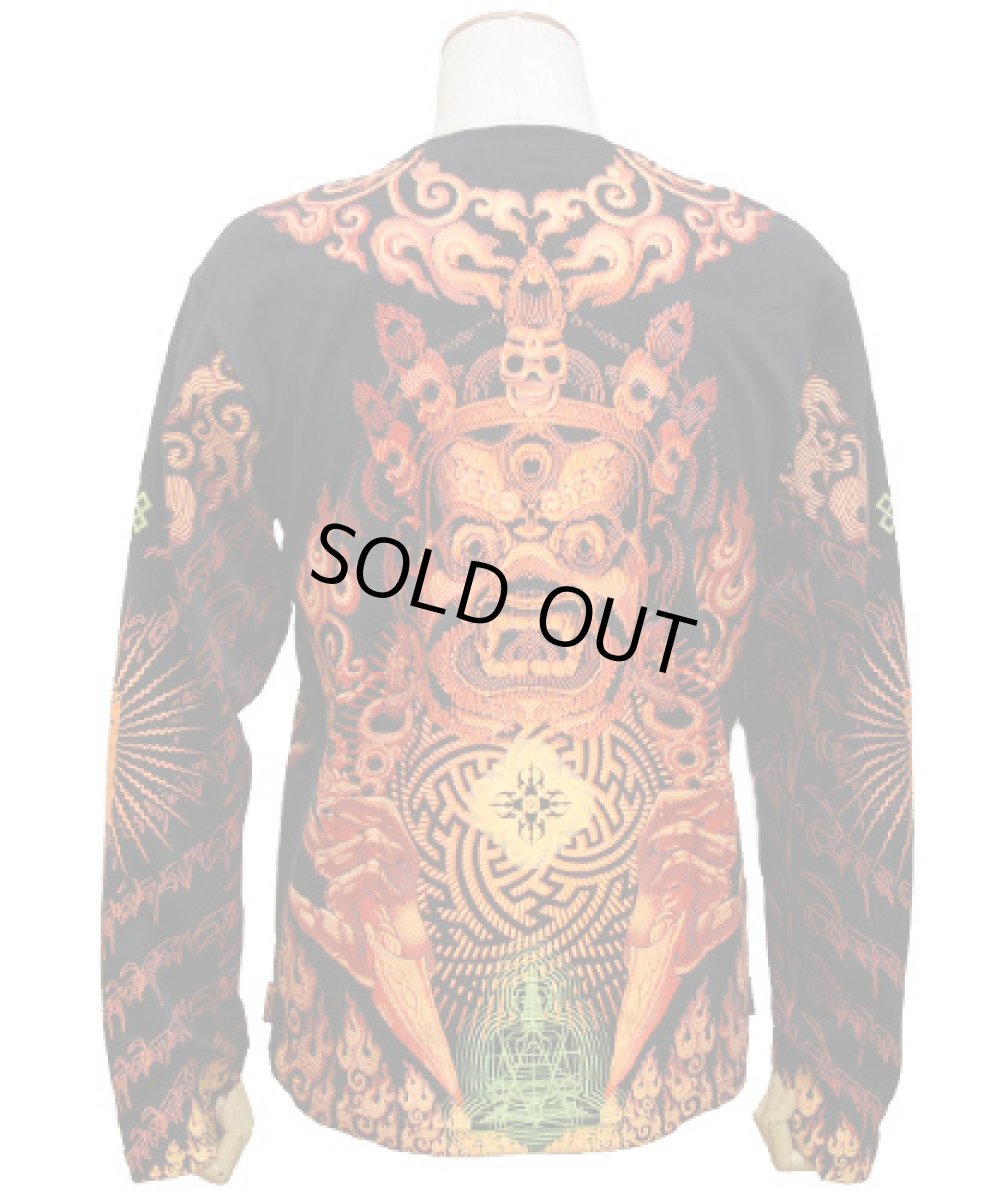 画像5: SPACE TRIBEメンズ・長袖カットソー「Fire Mahakala」 (5)