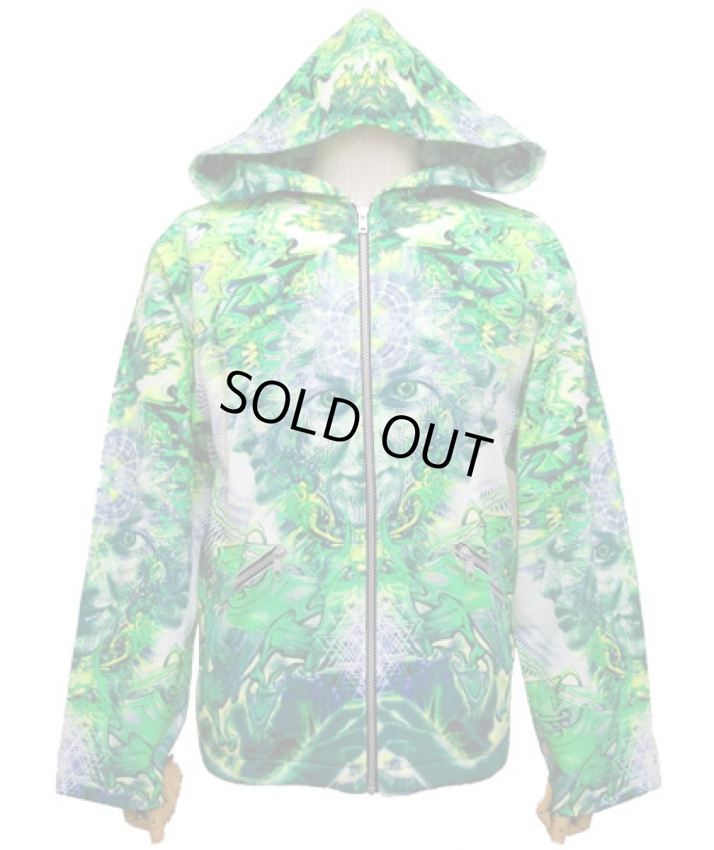 画像2: SPACE TRIBEメンズ・パーカー「Alien Namaste !」 (2)