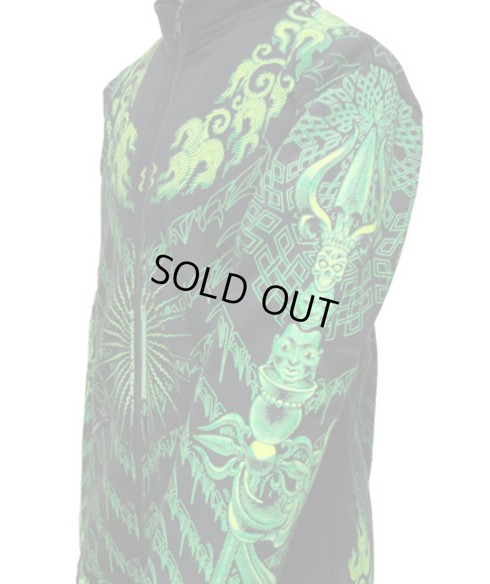 画像4: SPACE TRIBEユニセックス・ジャケット(フード別売り)「Lime Kalachakra」 (4)