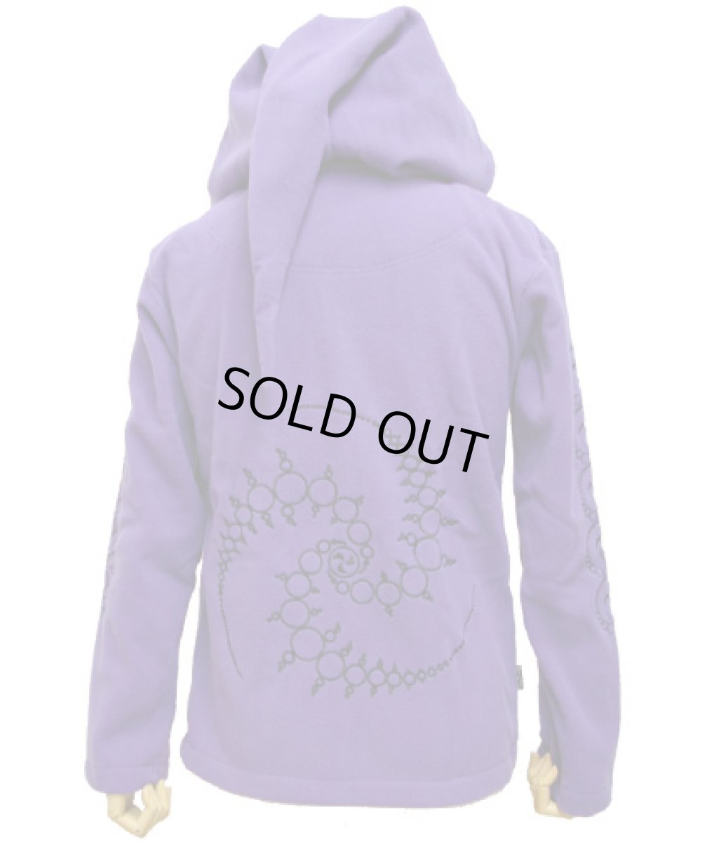 画像3: SPACE TRIBEユニセックス・フリースパーカー「Black Triskelion/パープル」 (3)