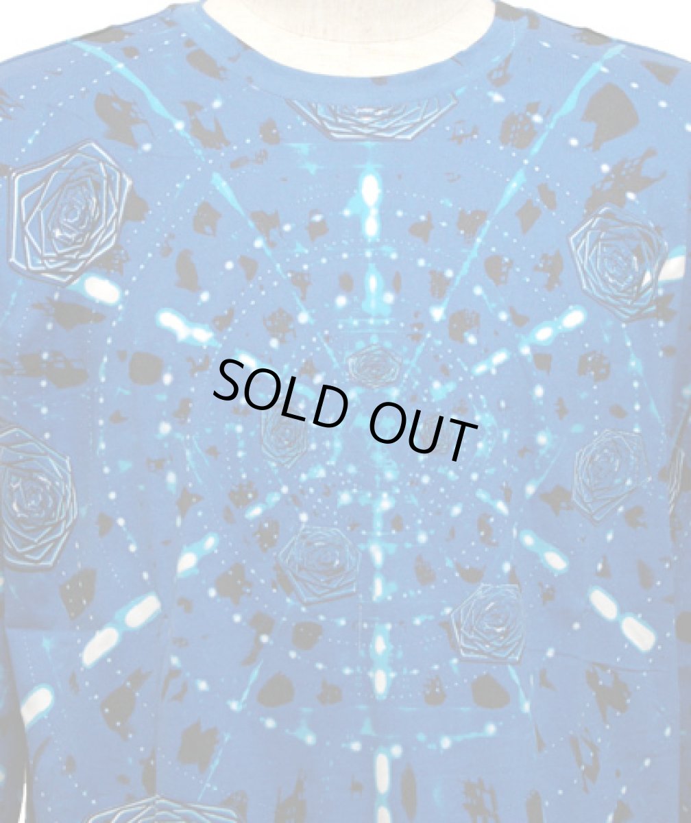 画像3: SPACE TRIBEメンズ・長袖カットソー「Blue Hexzagon」 (3)
