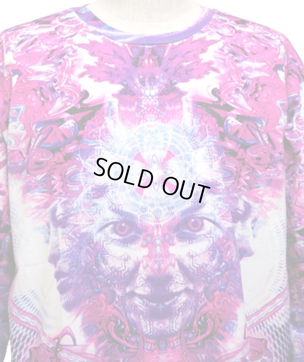 画像3: SPACE TRIBEメンズ・長袖カットソー「Violet Namaste」 (3)