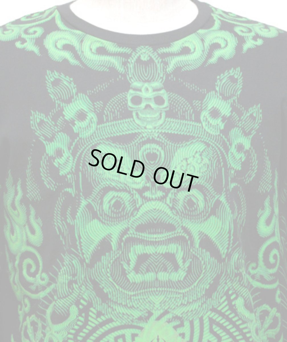 画像3: SPACE TRIBEメンズ・長袖カットソー「Lime Mahakala」 (3)