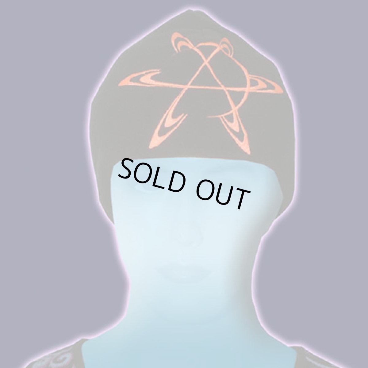 画像2: SPACE TRIBE 帽子「UV Orange Saturn/ブラック」 (2)