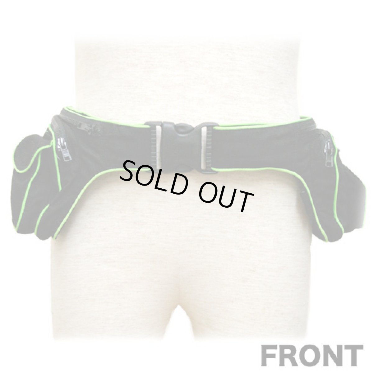 画像4: SPACE TRIBE11ポケットウエストバッグ/ブラック＋UVグリーン (4)