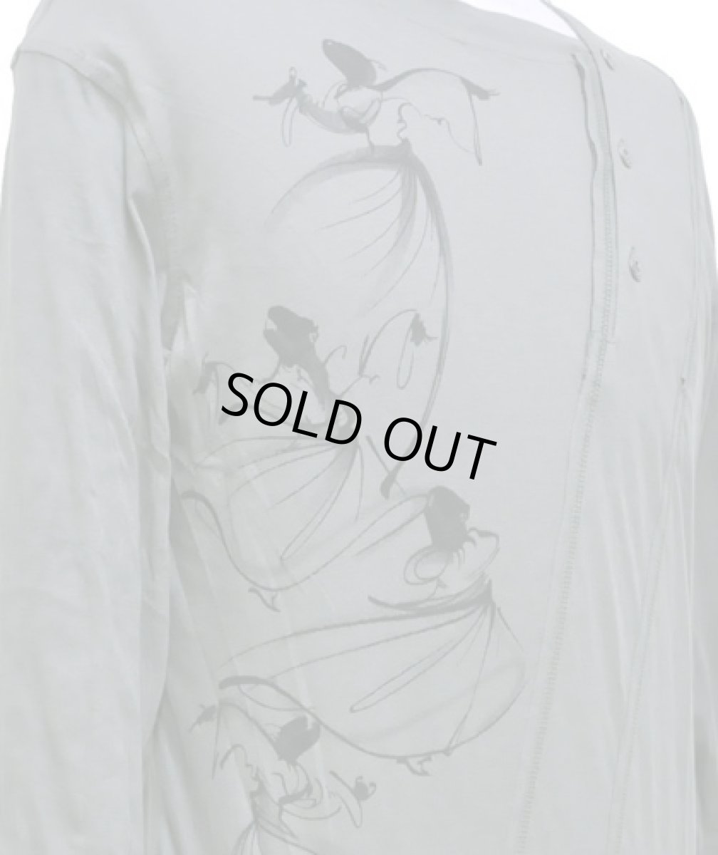 画像3: PSYLO メンズ・カットソー「Slanted Tee / グレー」 (3)