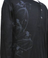 画像3: PSYLO メンズ・カットソー「Slanted Tee / ブラック」 (3)