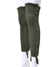 画像1: PSYLO レディース・レッグウォーマー「Long Ribbed Legwarmers / アーミー」 (1)