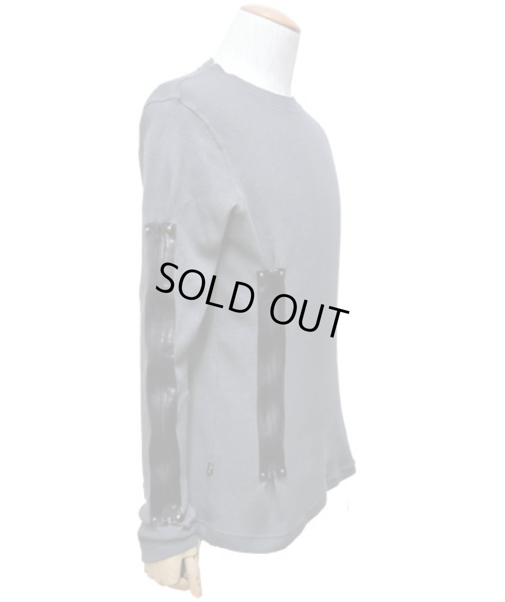 画像3: PSYLO メンズ・長袖「Zipped Waffel Sweater / グレー」 (3)