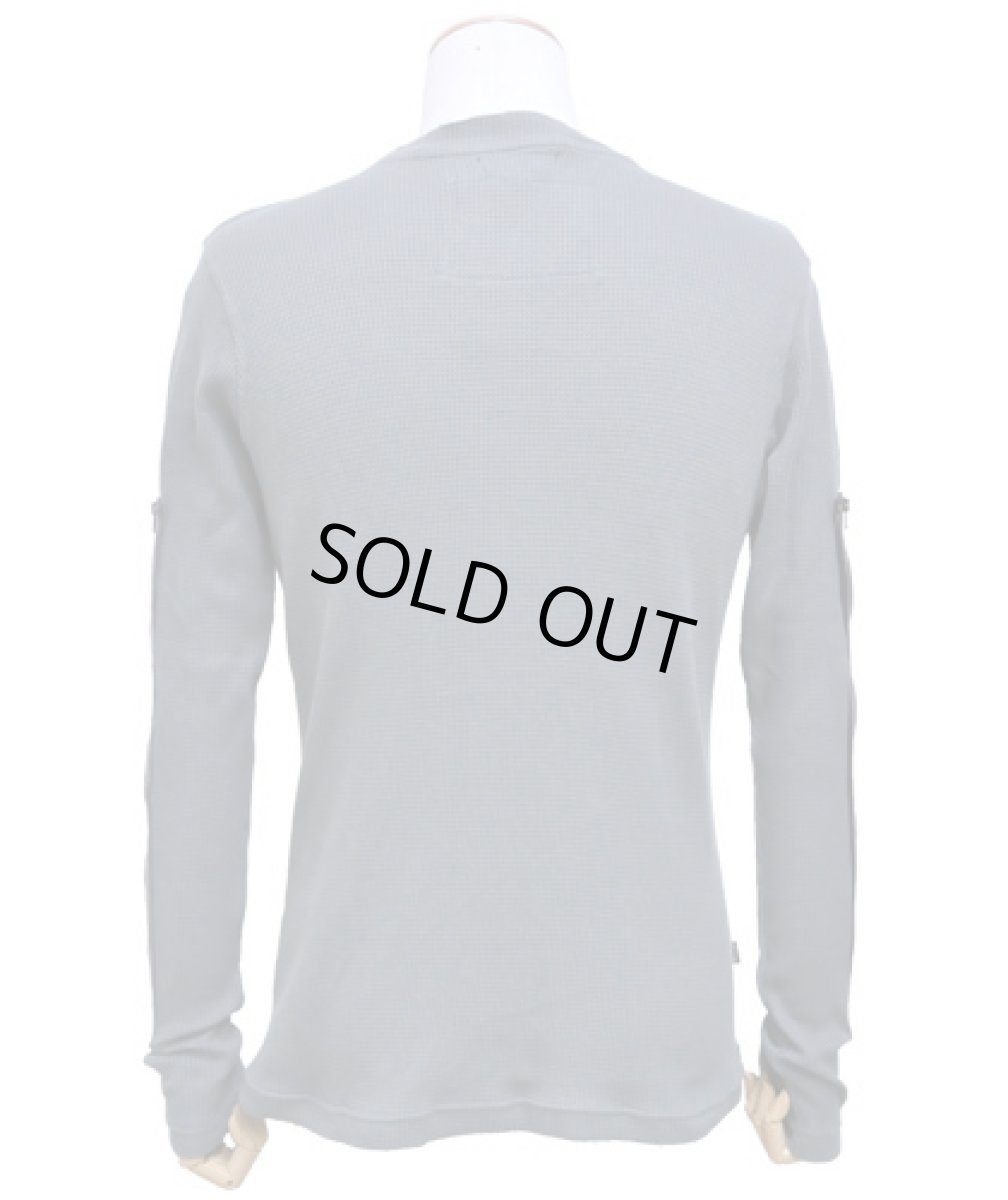 画像5: PSYLO メンズ・長袖「Zipped Waffel Sweater / グレー」 (5)