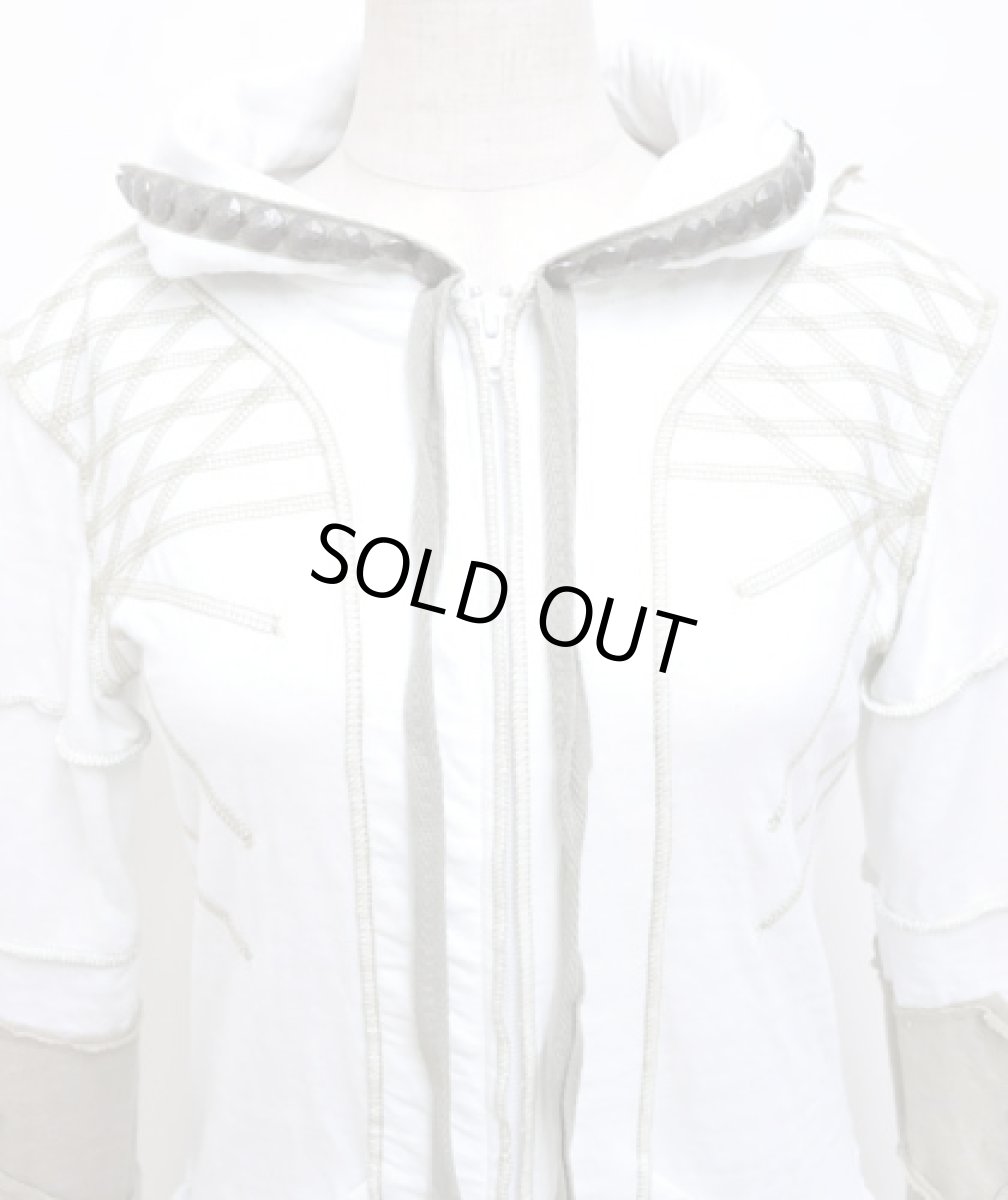 画像3: PSYLO レディース・ジャケット「Slub Decked Jacket / ホワイト×ボーン」 (3)