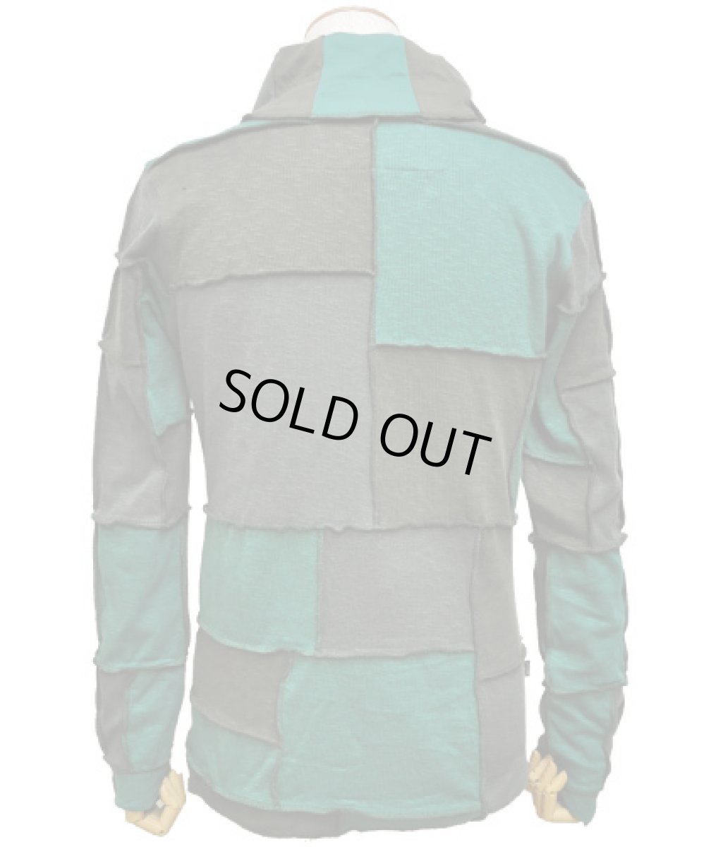 画像3: PSYLO メンズ・カットソー「Patchwork Jumper / アーミー×グリーン×グレー」 (3)